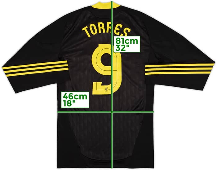2010-11 Liverpool Player Issue TechFit Third L/S Shirt Torres #9 - 8/10 - (XL)
