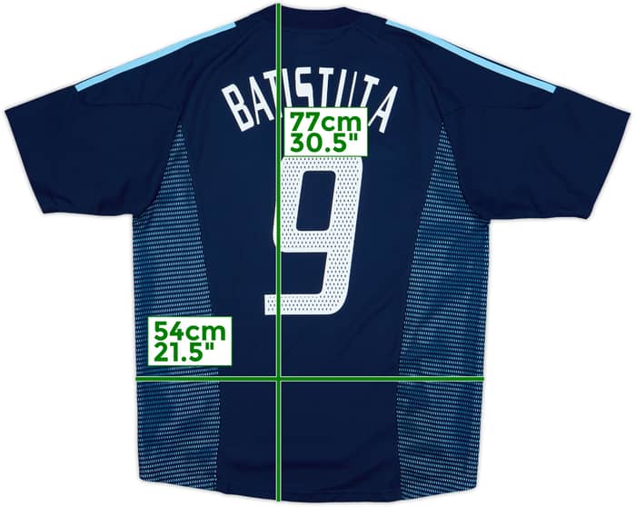 2002-04 Argentina Away Shirt Batistuta #9 - 9/10 - (M)