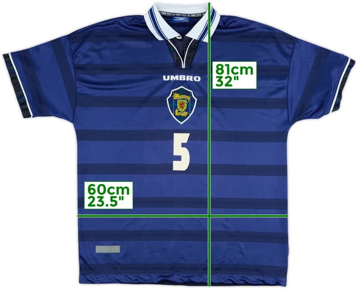 1998-00 Scotland Home Shirt #5 - 7/10 - (XXL)