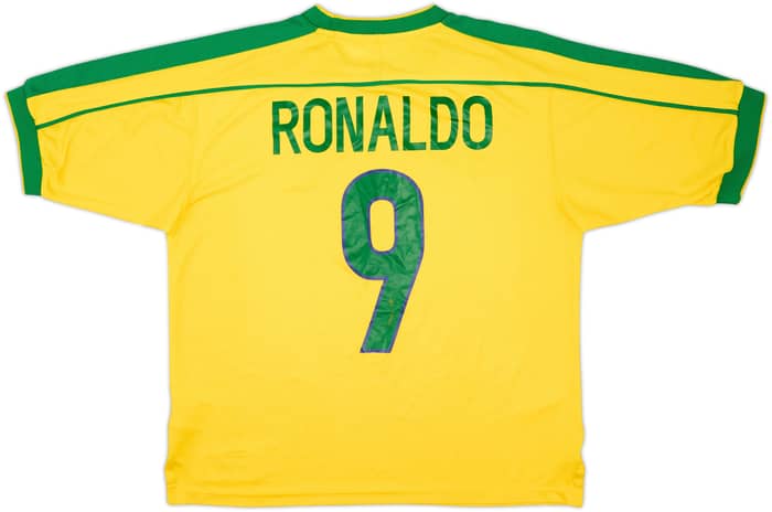 1998-00 Brazil 'World Cup' Home Shirt Ronaldo #9 - 6/10 - (M)