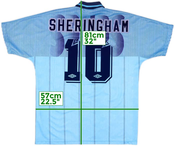 1991-94 Tottenham Third Shirt Sheringham #10 - 10/10 - (XXL)