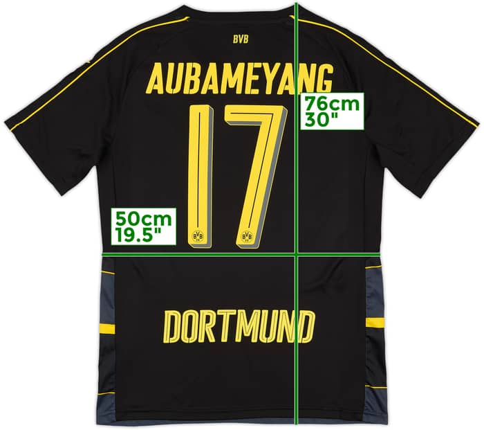 2016-17 Borussia Dortmund Away Shirt Aubameyang #17 - 9/10 - (M)
