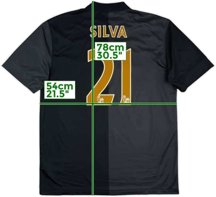 2013-14 Manchester City Away Shirt Silva #21 - 8/10 - (L)