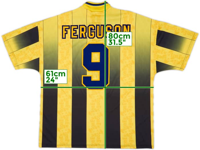 1996-98 Everton Away Shirt Ferguson #9 - 8/10 - (XXL)