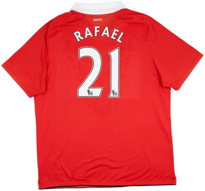 2010-11 Manchester United Home Shirt Rafael #21 - 6/10 - (XL)