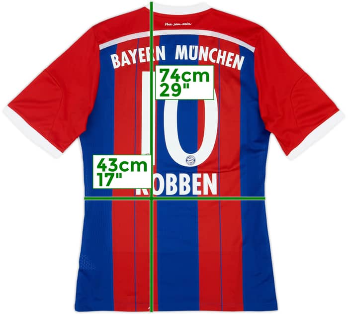 2014-15 Bayern Munich Home Shirt Robben #10 - 6/10 - (M)