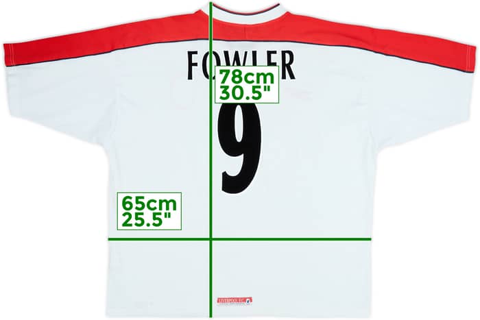1998-99 Liverpool Away Shirt Fowler #9 - 8/10 - (XXL)