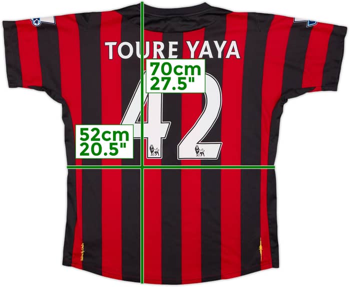 Camiseta de visitante del Manchester City 2011-12 Toure Yaya #42 - 6/10 - (L)