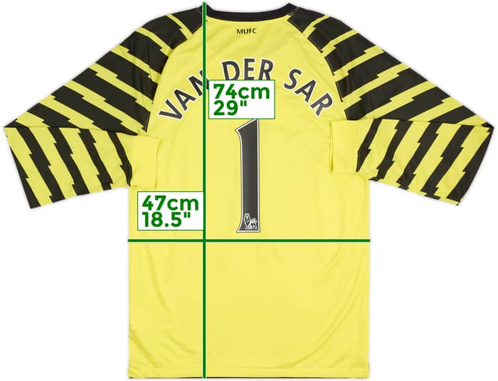 2010-11 Manchester United Yellow GK Shirt Van Der Sar #1 - 8/10 - (M)