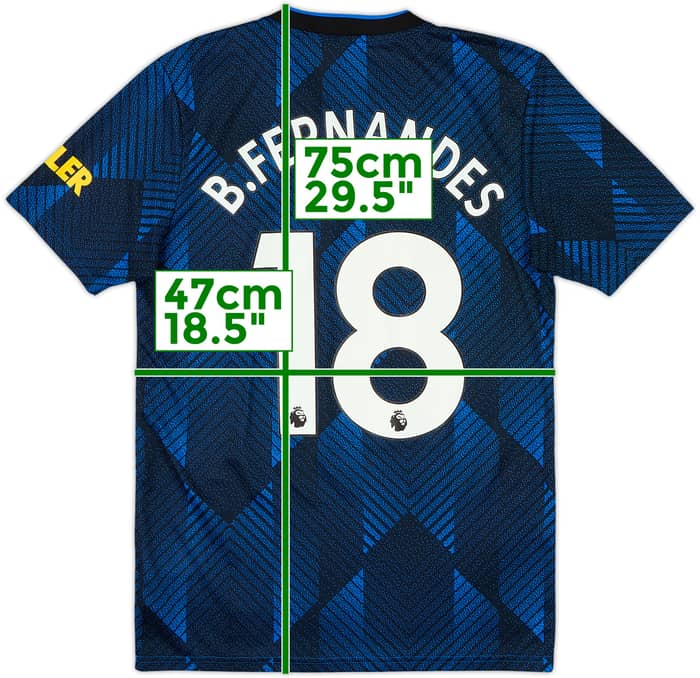 2021-22 Manchester United Third Shirt B.Fernandes #18 - 10/10 - (S)