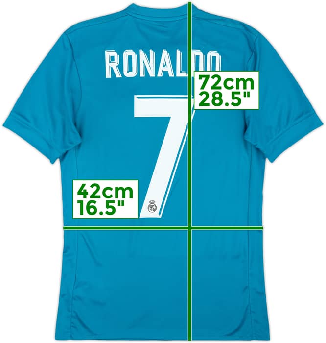 Camiseta de la tercera equipación del Real Madrid 2017-18 Ronaldo #7 - 10/10 - (XS)