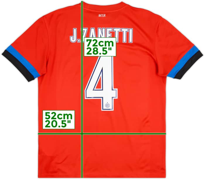 2012-13 Inter Milan Basic Away Shirt J. Zanetti #4 - 7/10 - (M)