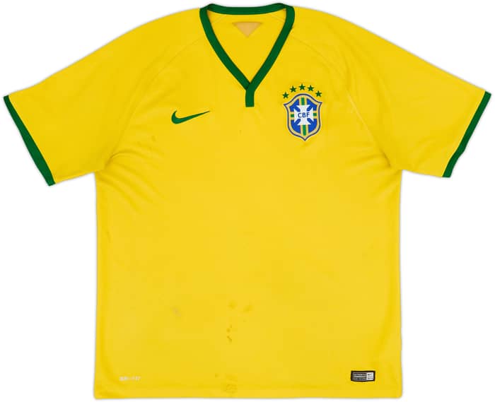2014-15 Brazil Home Shirt - 4/10 - (XL)