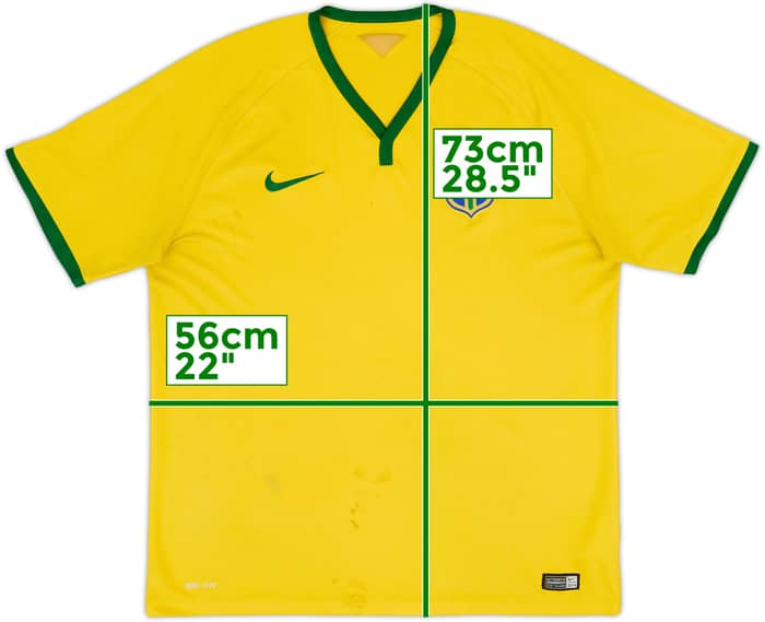 2014-15 Brazil Home Shirt - 4/10 - (XL)