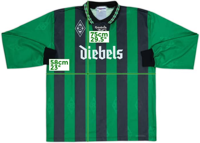 1995-96 Borussia Monchengladbach Away L/S Shirt - 6/10 - (XL)
