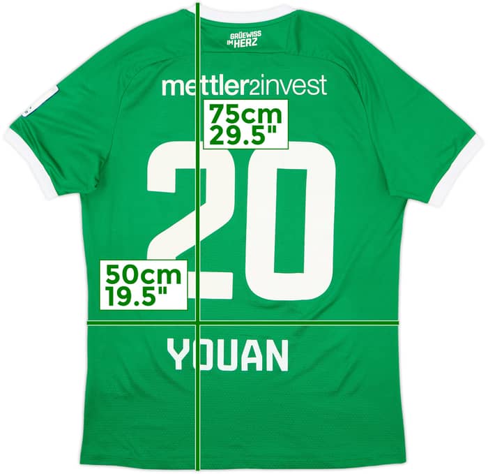 2021-22 St Gallen Match Issue Home Shirt Youan #20