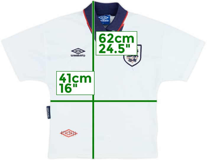 1993-95 England Home Shirt - 8/10 - (L.Boys)