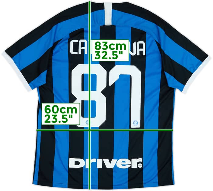 2019-20 Inter Milan Home Shirt Candreva #87 - 6/10 - (XL)
