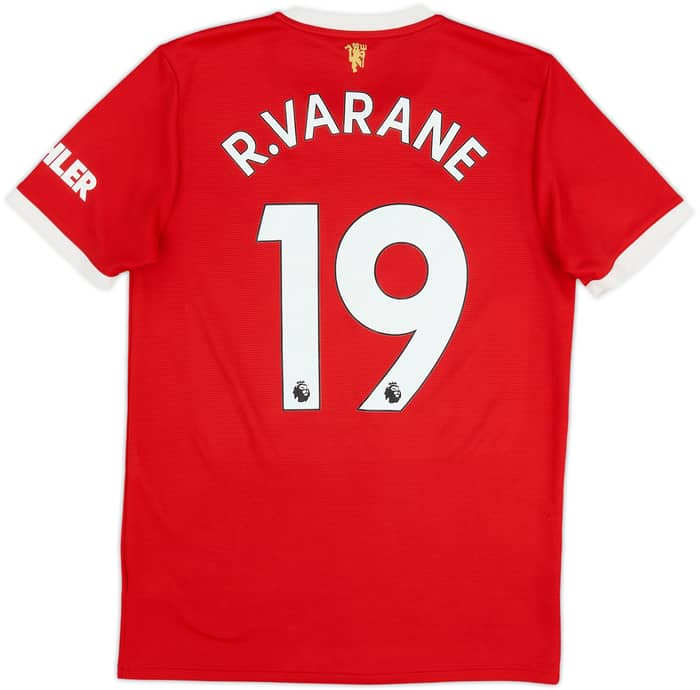2021-22 Manchester United Home Shirt Varane #19 - 9/10 - (M)