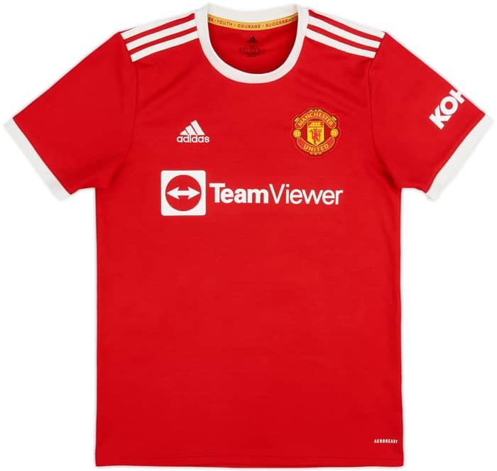 2021-22 Manchester United Home Shirt Varane #19 - 9/10 - (M)