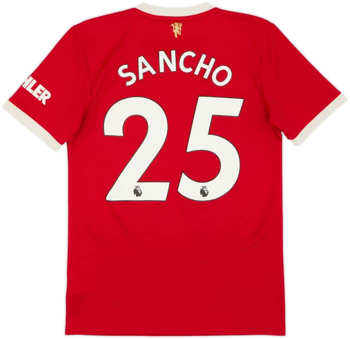 2021-22 Manchester United Home Shirt Sancho #25 - 5/10 - (S)