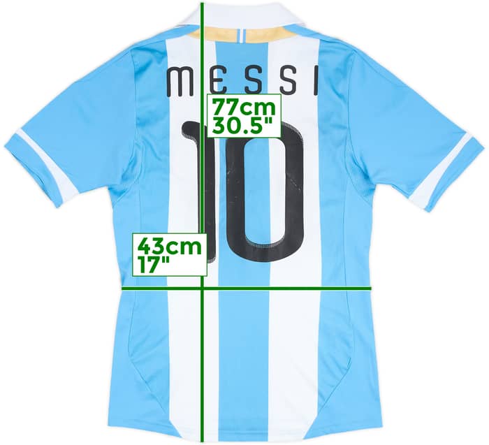 2011-13 Argentina Home Shirt Messi #10 - 5/10 - (S)