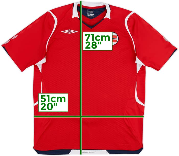 Camiseta de local de Noruega 2008-10 - 9/10 - (L)