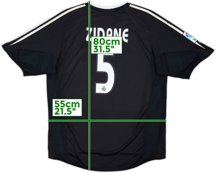 2004-05 Real Madrid Away Shirt Zidane #5 - 5/10 - (L)