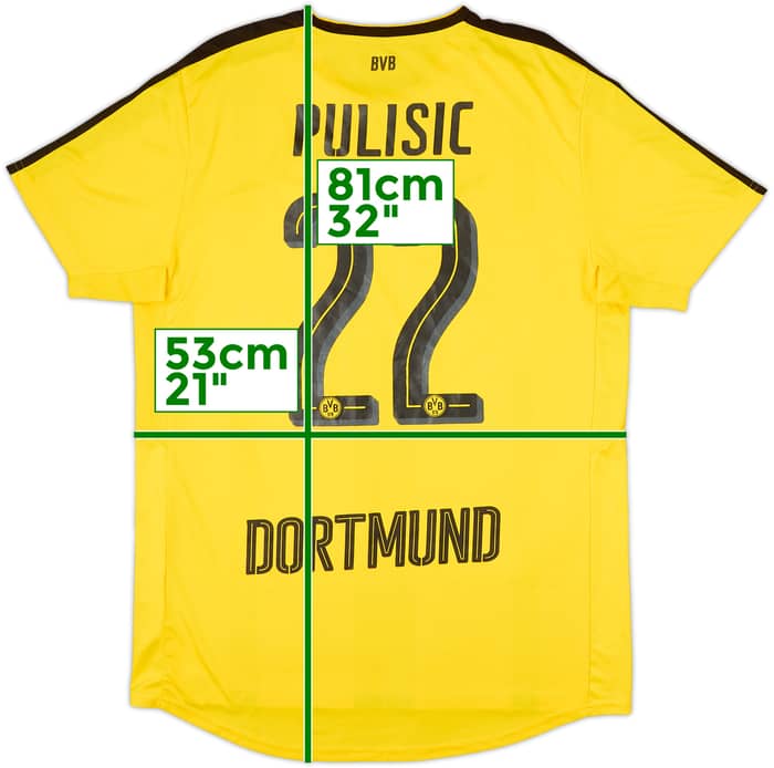 2016-17 Borussia Dortmund Home Shirt Pulisic #22 - 6/10 - (L)
