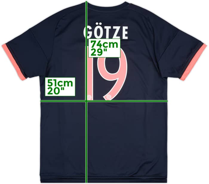 Camiseta de la tercera equipación del Bayern Munich 2015-16 Gotze #19 - 7/10 - (L)