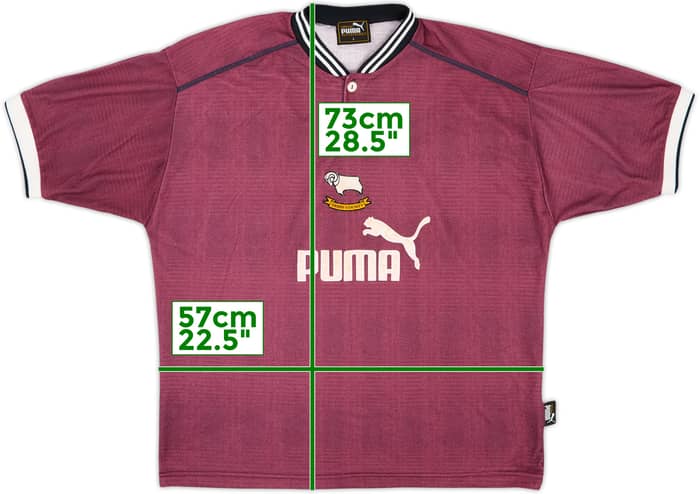 1996-97 Derby County Away Shirt #2 - 8/10 - (L)