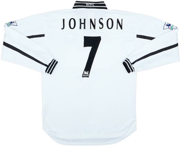 Camiseta de local de manga larga del Derby County 1999-01 Johnson #7 - 5/10 - (S)