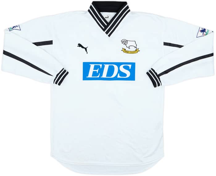Camiseta de local de manga larga del Derby County 1999-01 Johnson #7 - 5/10 - (S)