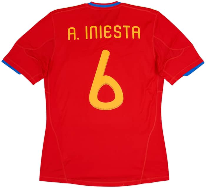 Camiseta de local de España 2009-10 A. Iniesta #6 (M)