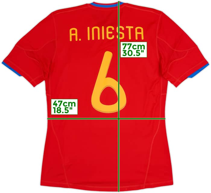 Camiseta de local de España 2009-10 A. Iniesta #6 (M)