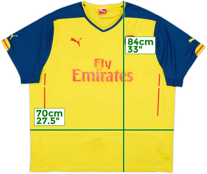 2014-15 Arsenal Away Shirt - 4/10 - (4XL)