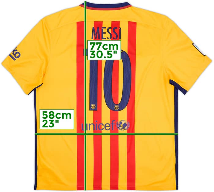 2015-16 Barcelona Away Shirt Messi #10 - 8/10 - (XL)