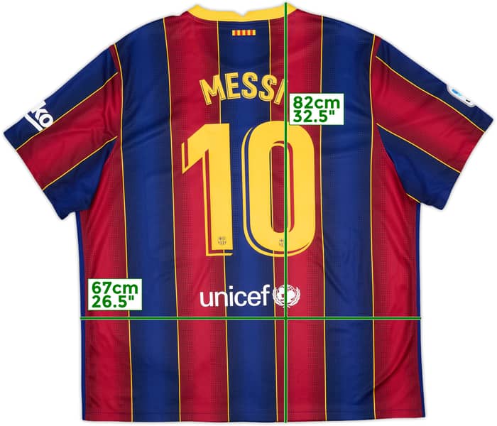 2020-21 Barcelona Home Shirt Messi #10 - 10/10 - (3XL)