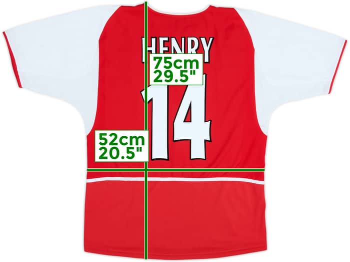 2002-04 Arsenal Home Shirt Henry #14 - 7/10 - (M)