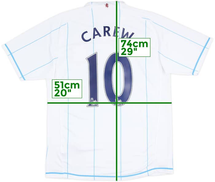 2007-08 Aston Villa Away Shirt Carew #10 - 9/10 - (M)