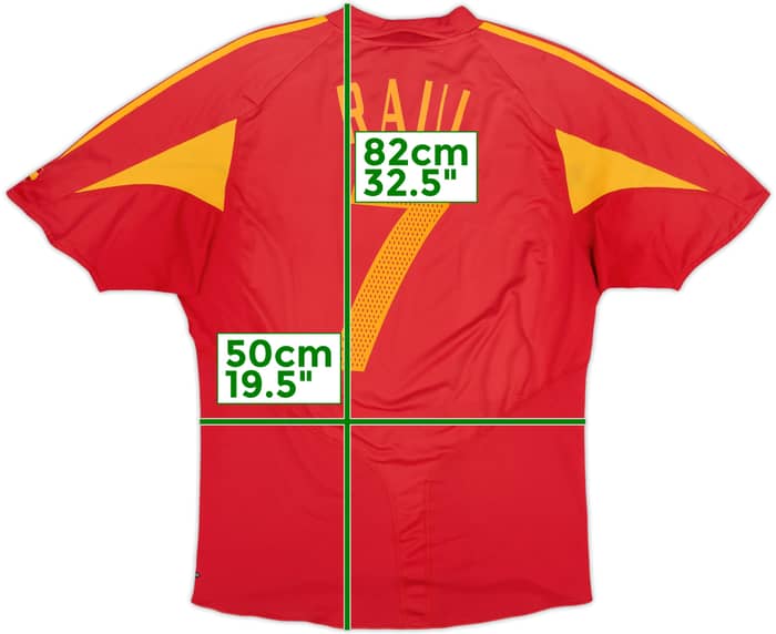 2004-06 Spain Home Shirt Raul #7 - 5/10 - (XL)