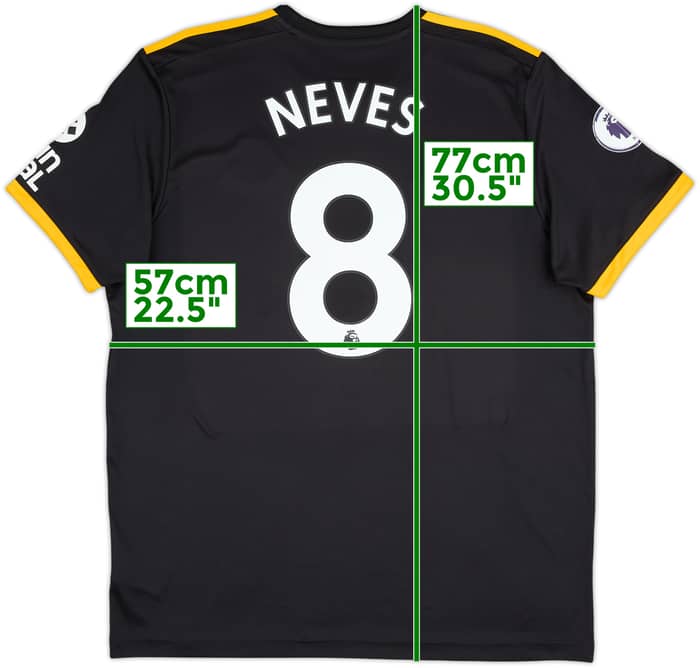 2019-20 Wolves Away Shirt Neves #8 - 6/10 - (XL)