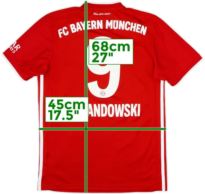 2020-21 Bayern Munich Home Shirt Lewandowski #9 - 6/10 - (S)