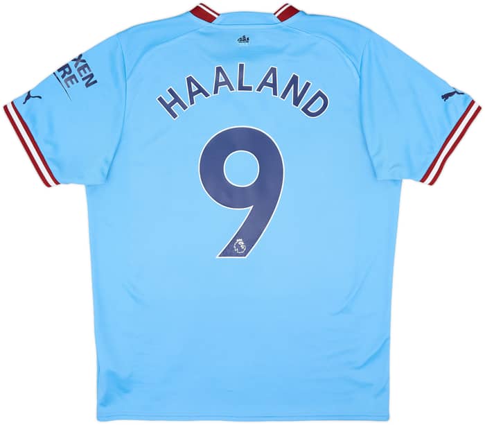 2022-23 Manchester City Home Shirt Haaland #9 - 10/10 - (L)