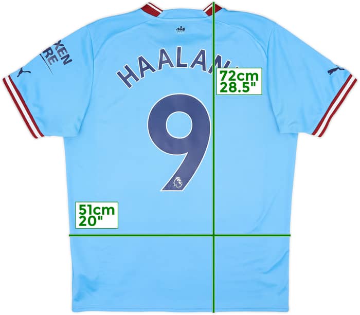 2022-23 Manchester City Home Shirt Haaland #9 - 10/10 - (L)