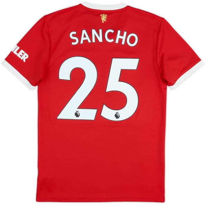 2021-22 Manchester United Home Shirt Sancho #25 - 5/10 - (S)