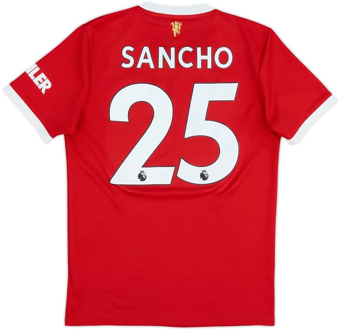 2021-22 Manchester United Home Shirt Sancho #25 - 8/10 - (S)
