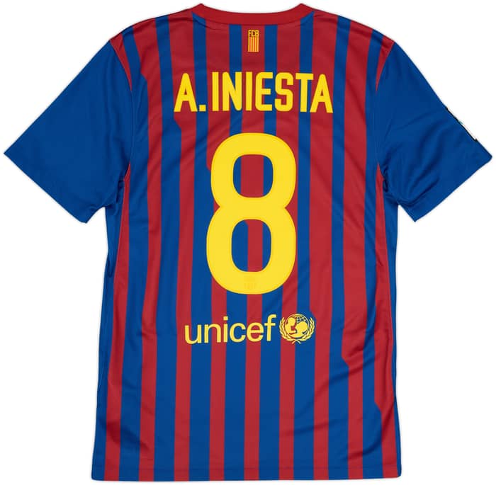 2011-12 Barcelona Home Shirt A.Iniesta #8 - 8/10 - (S)