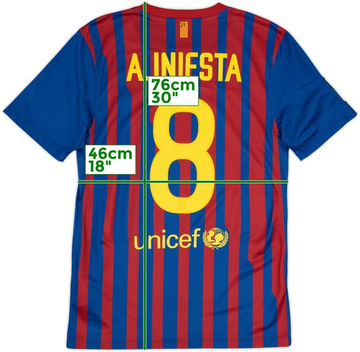 2011-12 Barcelona Home Shirt A.Iniesta #8 - 8/10 - (S)