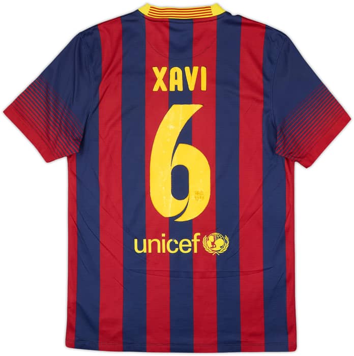 2013-14 Barcelona Home Shirt Xavi #6 - 5/10 - (S)